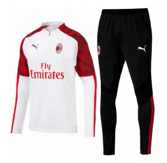 ensemble veste foot AC Milan 2019-2020 pas cher rouge